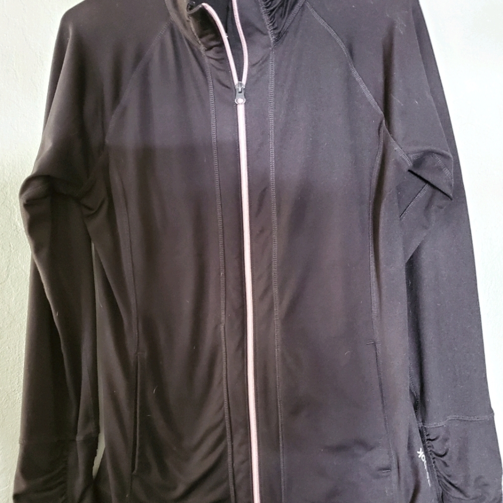 Black Reebok Athletic Track Jacket